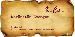 Körösztös Csongor névjegykártya