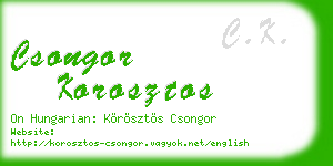 csongor korosztos business card